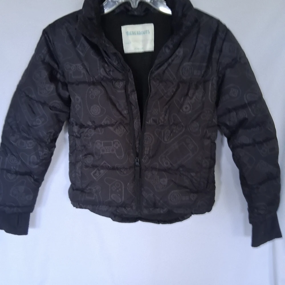 Kids Black Puffer Coat